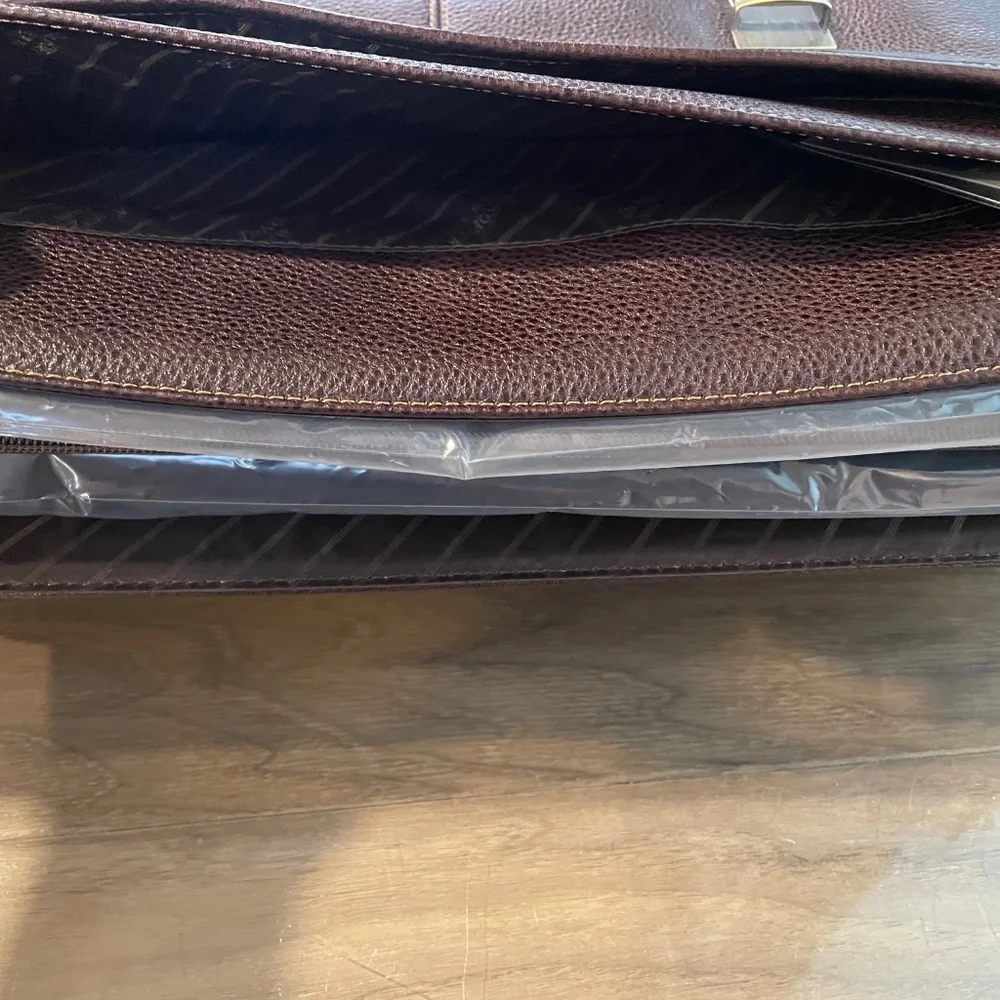 New with Tags Dr Koffer Leather Briefcase